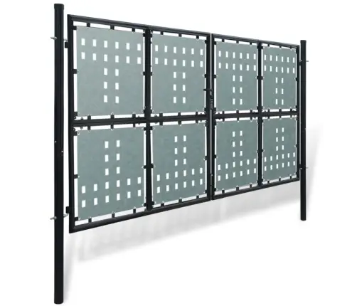 Vienviru Vārti, Melni, 300X225 Cm Vidaxl