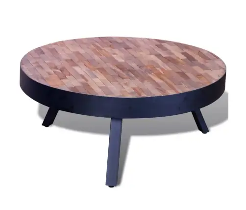 Kafijas Galdiņš, Apaļš, Pārstrādāts Tīkkoks  Vidaxl