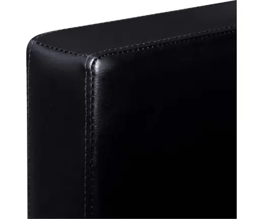 Stūra Dīvāns, Trīsvietīgs, Melna Mākslīgā Āda    Vidaxl