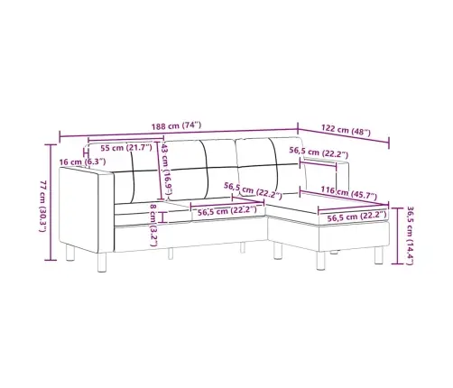 3 Istekohaga Nurgadiivan, Kunstnahast, Valge