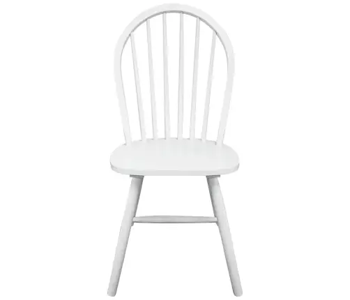 Virtuves Krēsli, 4 Gab., Balti, Masīvs Gumijkoks Vidaxl