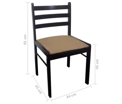 Virtuves Krēsli, 4 Gab., Brūns, Masīvs Gumijkoks Un Samts Vidaxl