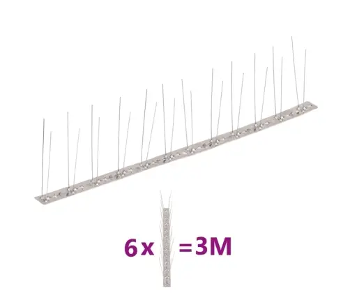 Putnu Atbaidīšanas Radzes, 2 Rindas, 6 Gab., 3 M, Tērauds Vidaxl