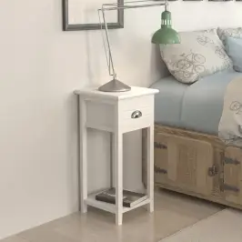 Naktinis Staliukas Su Stalčiuku, Baltas
