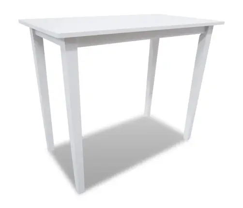 Medinio Baro Staliuko Ir 4 Baro Kėdžių Komplektas, Baltas