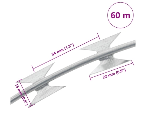 Bto-22 Pjaunanti Viela Concertina Su Sąvaržomis, 60M, Plienas