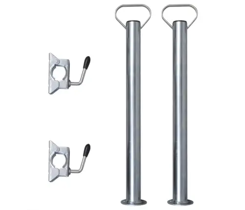 2 Atbalsta Caurules Ar 2 Skavām Atbalsta Ritenim, 48 Mm