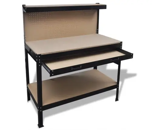 Darbastalis Su Sienele Įrankiams Kabinti Ir Stalčiumi