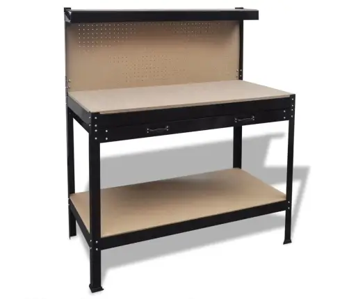 Darbastalis Su Sienele Įrankiams Kabinti Ir Stalčiumi