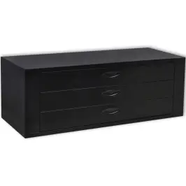 Įrankių Dėžė, 3 Stalčiai, Metalinė, Juoda
