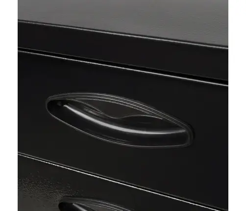 Instrumentu Kaste Ar 3 Atvilktnēm, Melns Metāls Vidaxl