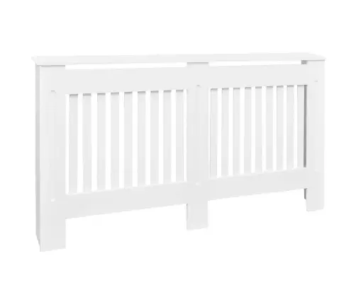Baltos Mdf Grotelės Radiatoriui Paslėpti Su Lentyna, 152 Cm