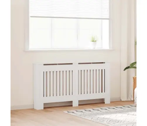 Baltos Mdf Grotelės Radiatoriui Paslėpti Su Lentyna, 152 Cm