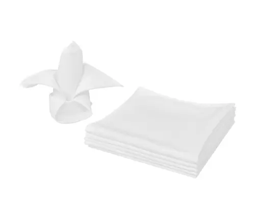50 Vakariņu Salvetes, 50 X 50, Baltā Krāsā