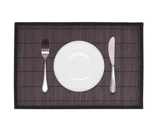 Bambukiniai Padėkliukai, 6Vnt., Tamsiai Rudos Spalvos, 30X45Cm