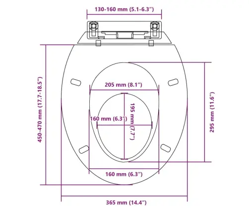 Klozeto Sėdynė Su Soft Close Mechanizmu, Ovalo Formos