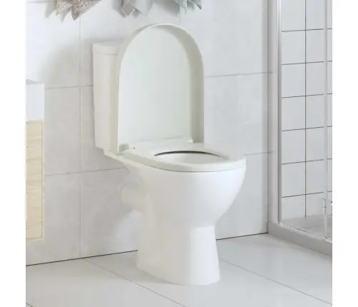 Tualetes Poda Sēdeklis, Lēni Aizverams, Kvadrāta Forma, Balts  Vidaxl