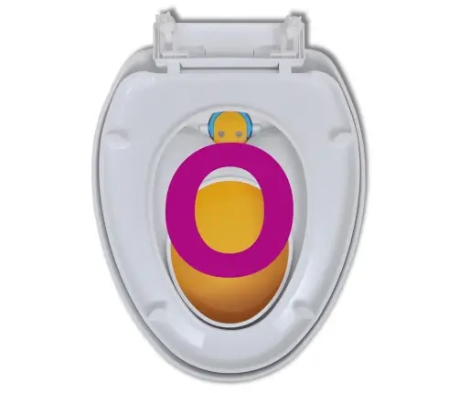 Bērnu, Pieaugušo Tualetes Poda Sēdeklis, Lēnās Aizvēršanas Funkcija