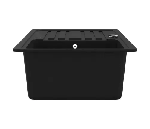 Pööratav Graniidiist Köögivalamu, Must