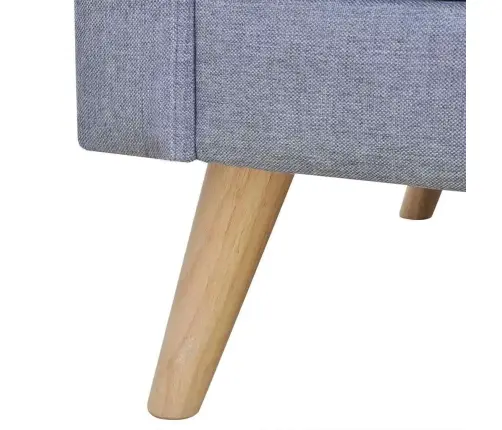 Dīvāns, Trīsvietīgs, Gaiši Pelēks Audums  Vidaxl