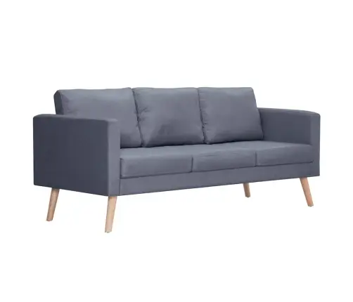 Trīsvietīgs Dīvāns, Tumši Pelēks Audums  Vidaxl