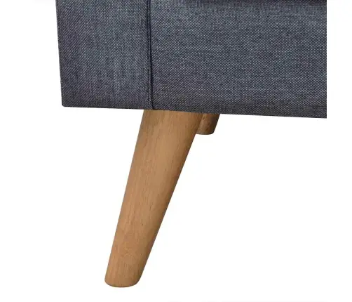 Trīsvietīgs Dīvāns, Tumši Pelēks Audums  Vidaxl