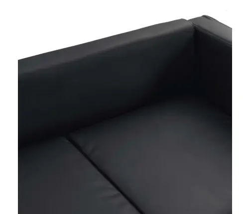 Dīvāns, Divvietīgs, Melna Mākslīgā Āda  Vidaxl