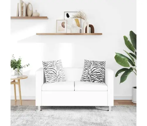 Sofa, Dvivietė, Dirbtinė Oda, Balta