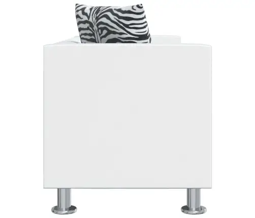 Sofa, Dvivietė, Dirbtinė Oda, Balta