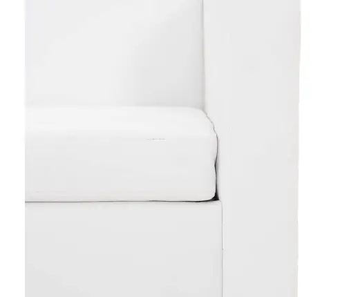 Sofa, Dvivietė, Dirbtinė Oda, Balta