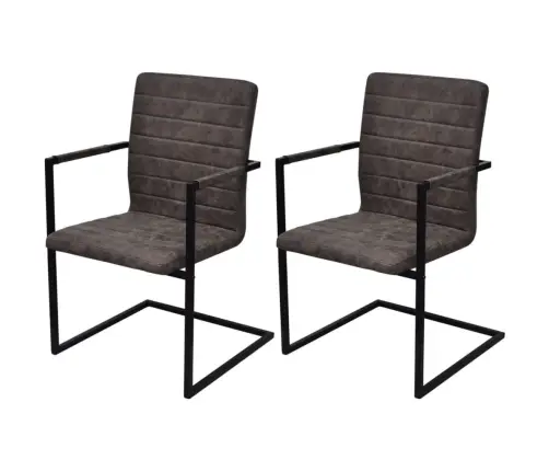 Konsoles Virtuves Krēsli, 2 Gab., Brūna Mākslīgā Āda Vidaxl