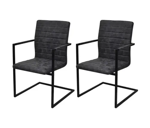 Konsoles Virtuves Krēsli, 2 Gab., Melna Mākslīgā Āda Vidaxl Konsoles Virtuves Krēsli, 2 Gab., Melna Mākslīgā Āda Vidaxl