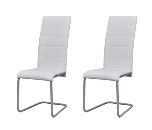 Konsoles Virtuves Krēsli, 2 Gab., Balta Mākslīgā Āda Vidaxl