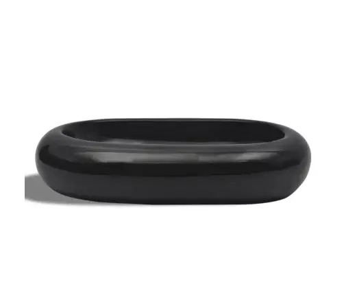 Vannas Istabas Izlietne, Melna Keramika, Ovāla