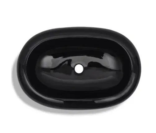 Vannas Istabas Izlietne, Melna Keramika, Ovāla