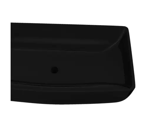 Keraminis Praustuvas Vonios Kambariui, Juodas, Stačiakampis