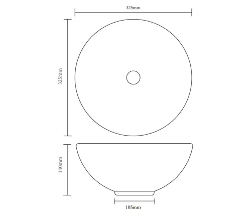 Valge Ümar Keraamiline Vannitoavalamu