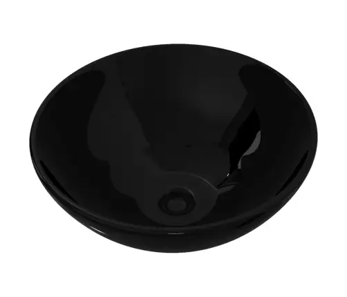 Vannas Istabas Izlietne, Melna Keramika, Apaļa