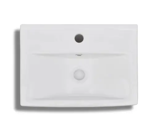 Keramikinis Praustuvas, Anga Maišytuvui, Persipylimo Anga, Baltas