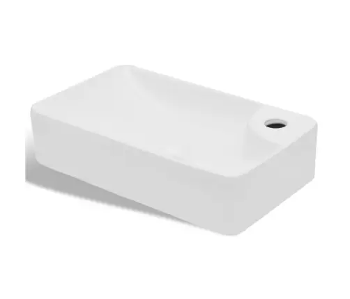 Keramikinis Vonios Praustuvas Su Anga Maišytuvui, Baltas