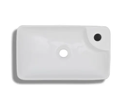 Keramikinis Vonios Praustuvas Su Anga Maišytuvui, Baltas