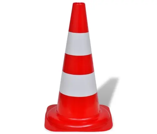 Kümme Helkurribaga Punast Ja Valget Koonust, 50 Cm