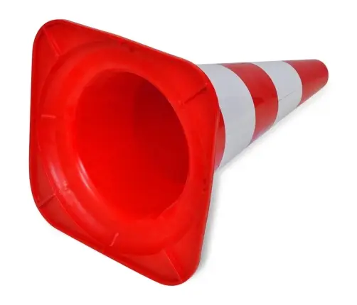 Kümme Helkurribaga Punast Ja Valget Koonust, 50 Cm