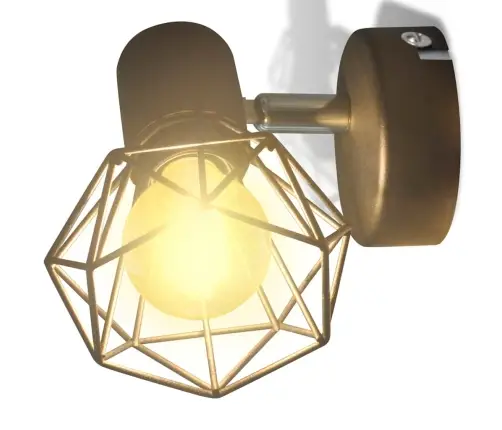 Sienas Lampas, 2 Gab., Led Spuldzes Ģeometriskos Ietvaros, Melnas