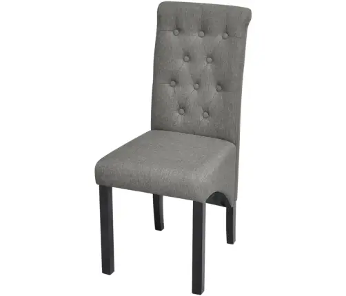 Virtuves Krēsli, 2 Gab., Gaiši Pelēks Audums Vidaxl