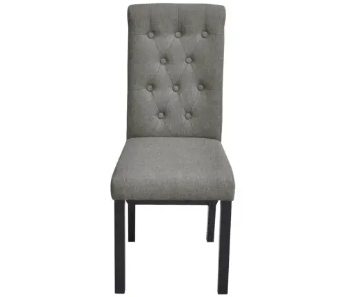 Virtuves Krēsli, 2 Gab., Gaiši Pelēks Audums Vidaxl