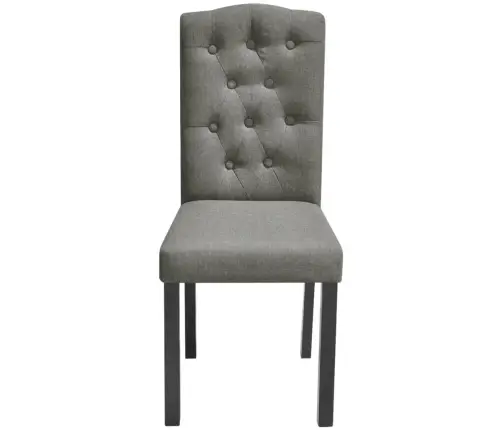 Virtuves Krēsli, 4 Gab., Pelēks Audums Vidaxl