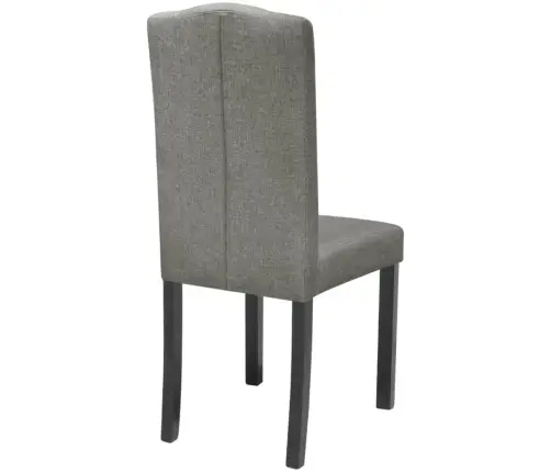 Virtuves Krēsli, 4 Gab., Pelēks Audums Vidaxl