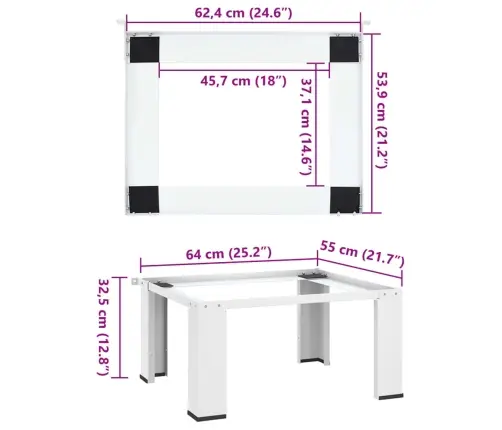 Skalbimo Mašinos Pagrindas, Baltos Spalvos