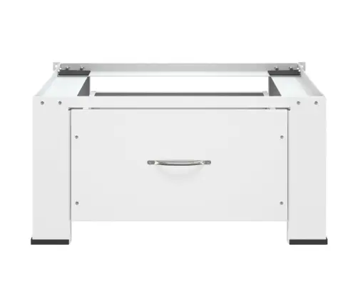 Veļasmašīnas Statīvs Ar Atvilktni, Balts Vidaxl